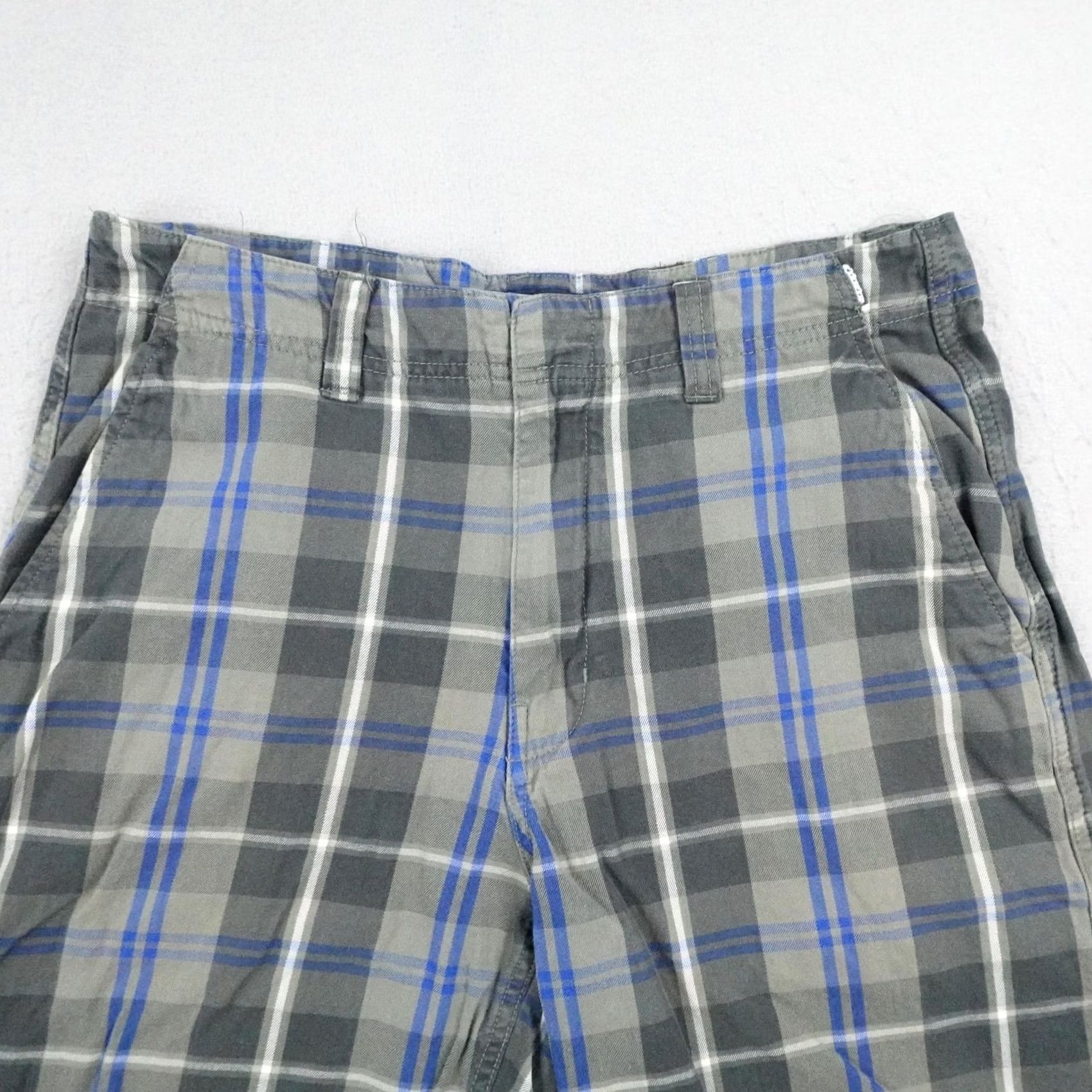 Alpinestars Alpinestars Mens 32 Gray Blue Plaid Chino Baggy Skater Snowboarder Shorts Black Size US 32 / EU 48 - 2 Thumbnail