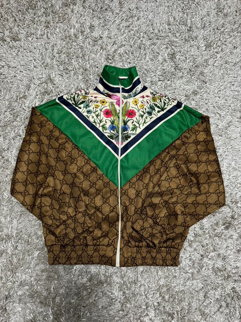 Gucci Gucci Floral Print Zip-Up Jacket Size S - dmc Size US S / EU 44-46 / 1 - 1 Thumbnail