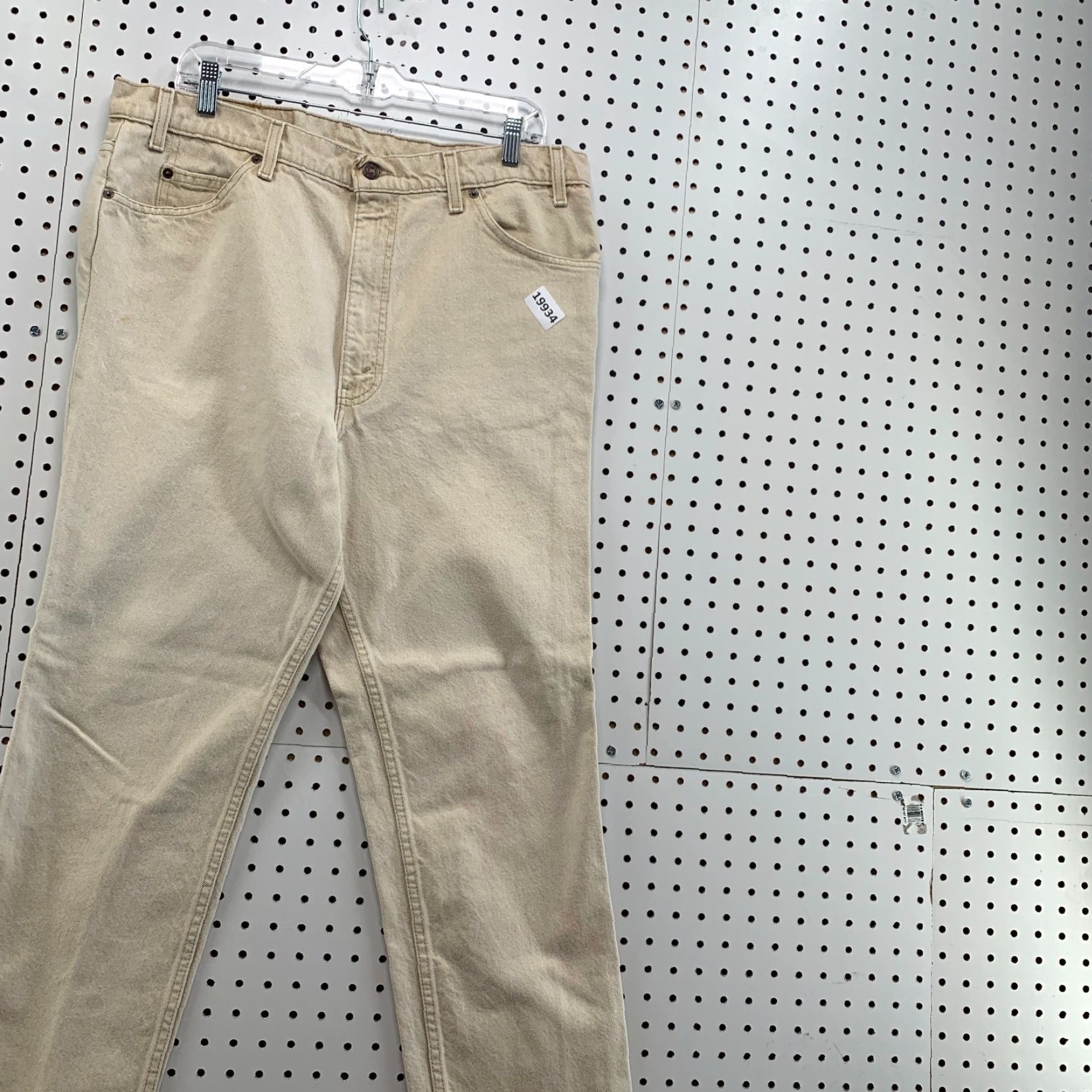 Levi's VINTAGE Levi's 550 Jeans Beige Denim Relaxed Tapered 38 36 Inseam 29 USA Men Regular Jeans Size US 38 / EU 54 - 4 Thumbnail