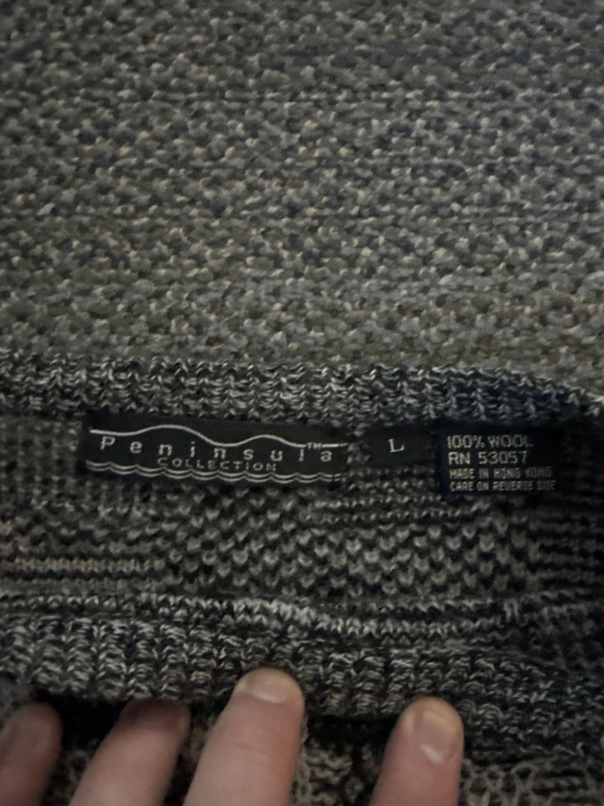Other CRAZY VINTAGE 60s 100% Wool patchwork sweater Size US L / EU 52-54 / 3 - 4 Thumbnail