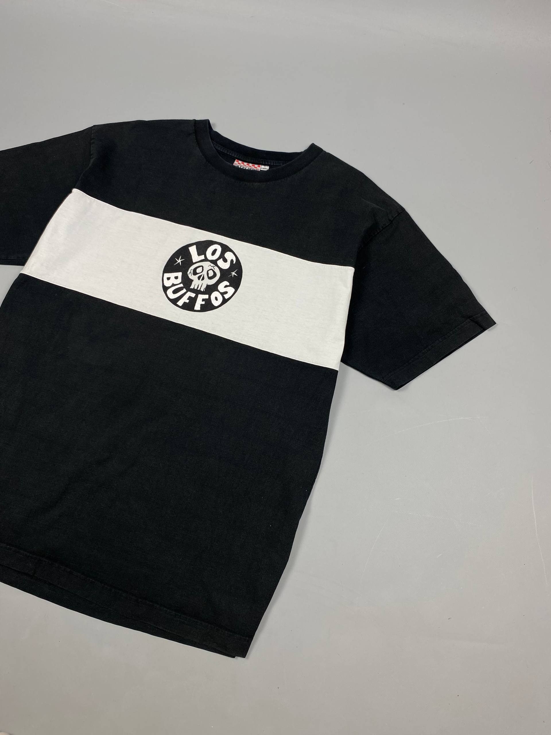 The Unbranded Brand Vintage Los Buffos Biker Tee Black White Too Drunk To Die Size US XL / EU 56 / 4 - 3 Thumbnail