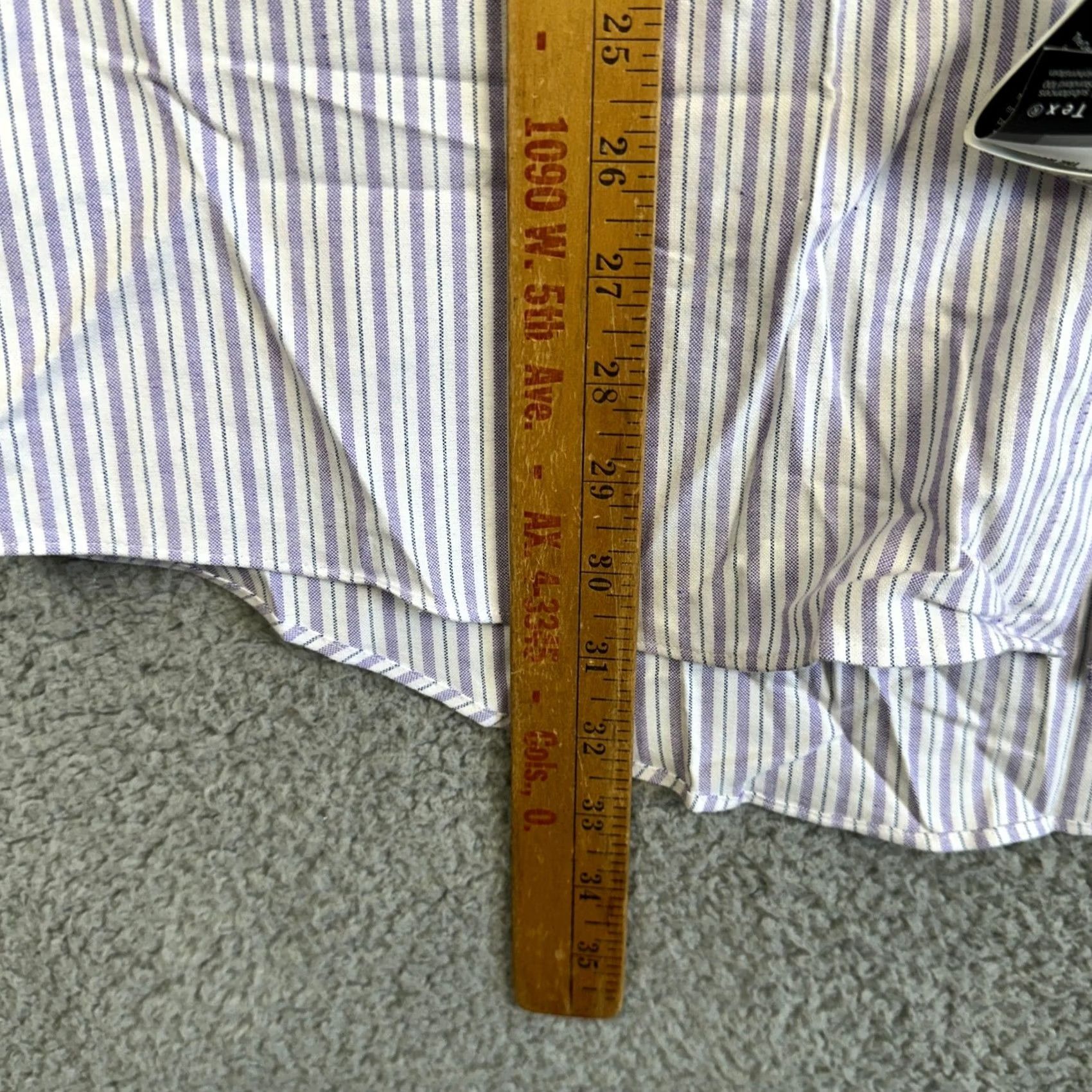 Chaps Chaps Shirt Dress Mens 16-16.5 34-35 White Purple Stripes Classic Fit Oxford NEW Shirt Mens 16-16.5 34-35 White Purple Stripes Classic Fit Oxford NEW Size 42R - 7 Thumbnail