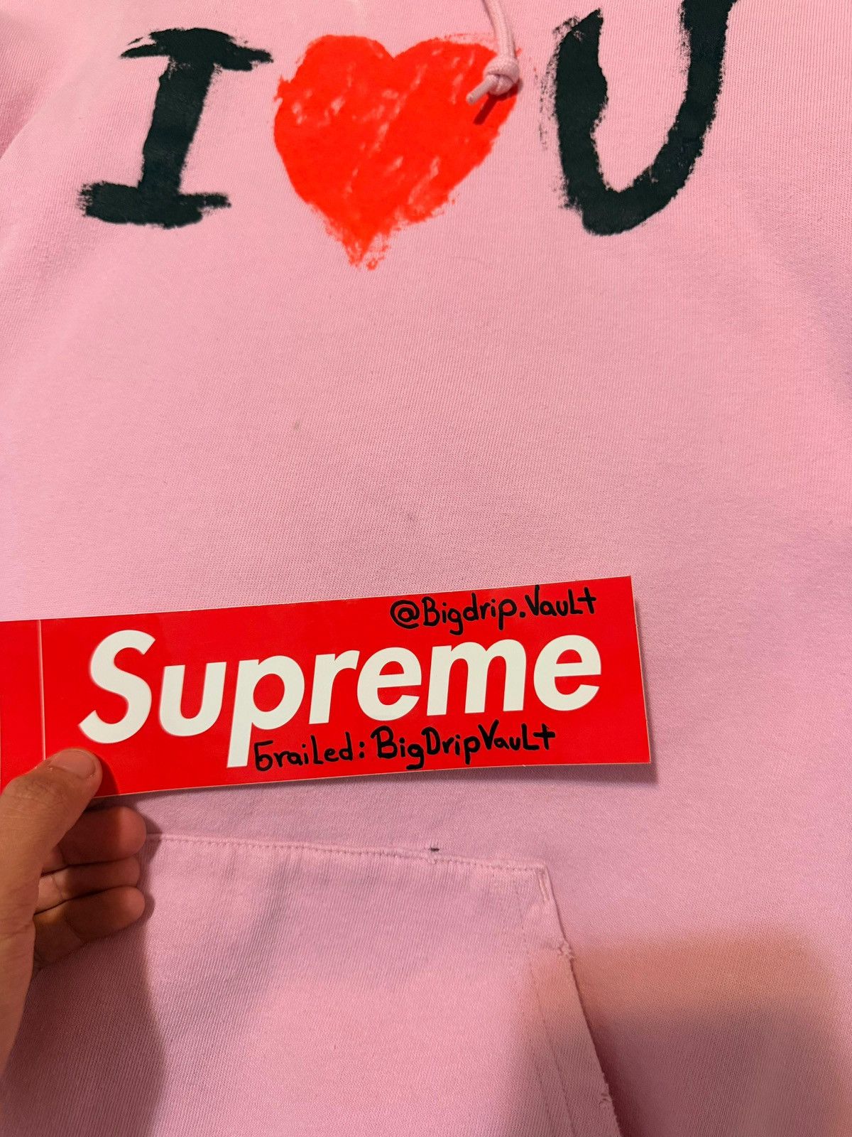 Balenciaga I Love You-Pink Balenciaga Distressed hoodie Size US XS / EU 42 / 0 - 9 Thumbnail