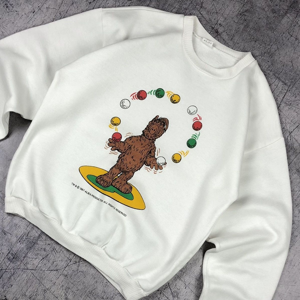 Vintage 1987 Alf Movie Alien Production Sweatshirt Size US XS / EU 42 / 0 - 1 Thumbnail
