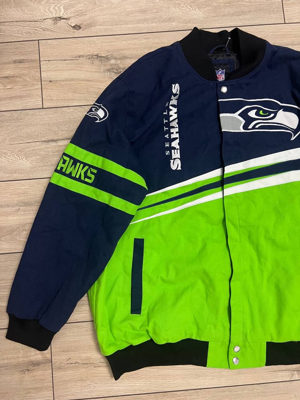 NFL NFL Seattle Seahawks Big Logo Bomber Jacket Insulated 4XL Size US XXL / EU 58 / 5 - 4 Thumbnail