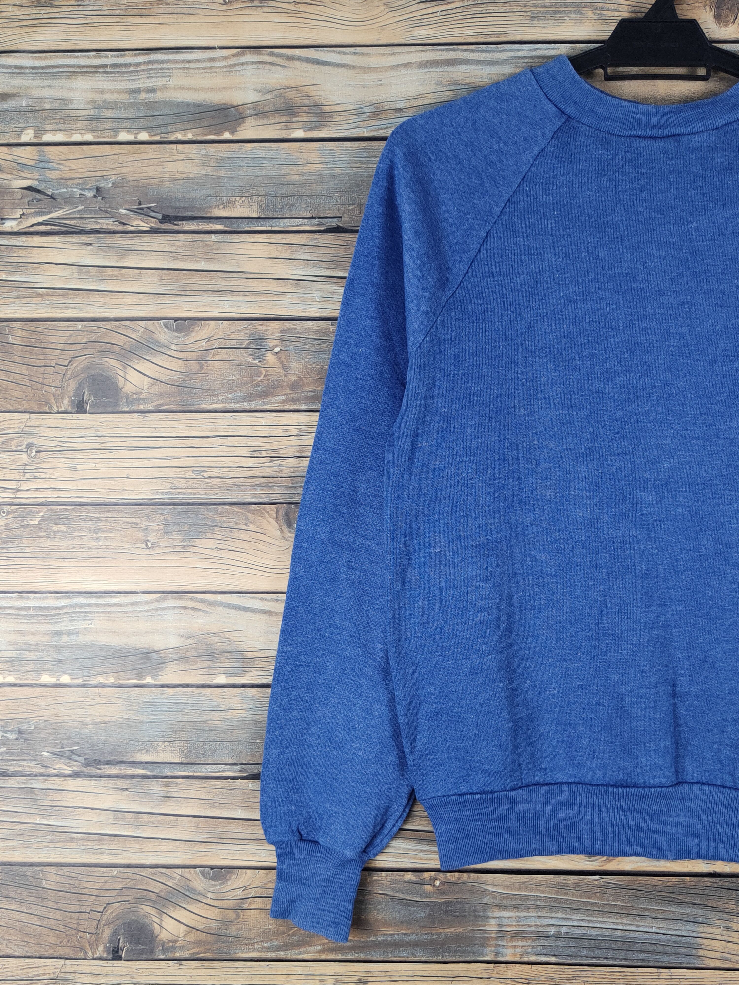 Vintage 90' Healthknit vintage plain Blue Sweatshirts #W1369 Size US S / EU 44-46 / 1 - 8 Thumbnail