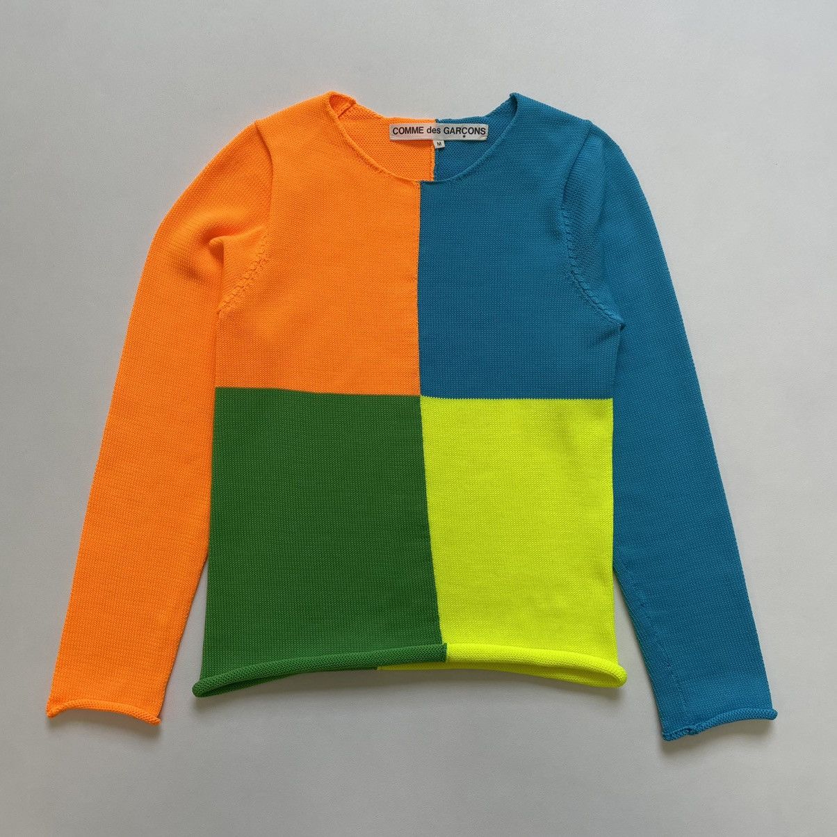 Comme des Garcons A/W 95 ‘Panelled Colour Block’ Knit Sweater Size M / US 6-8 / IT 42-44 - 2 Thumbnail