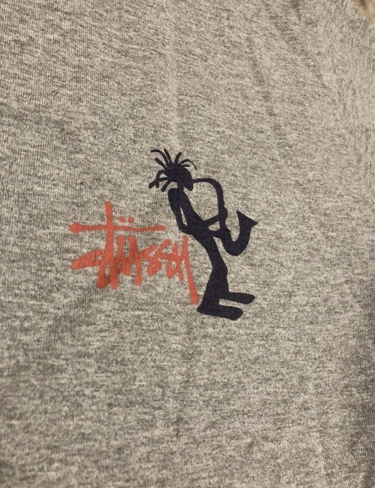 Vintage Vintage 90s Stussy International Outdoor Jazzman Sax T-shirt Size US M / EU 48-50 / 2 - 4 Thumbnail