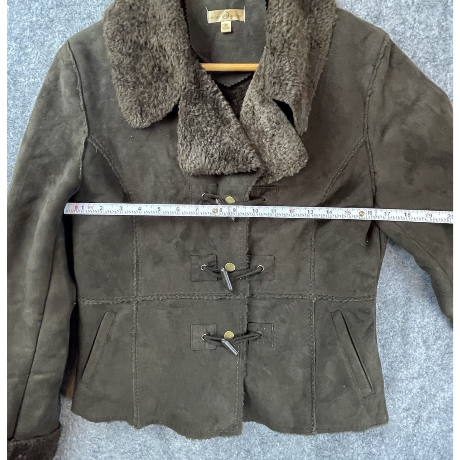Wilsons Leather Wilsons Leather Jacket Womens M Faux Suede Toggle 90s Y2K Size M / US 6-8 / IT 42-44 - 5 Thumbnail