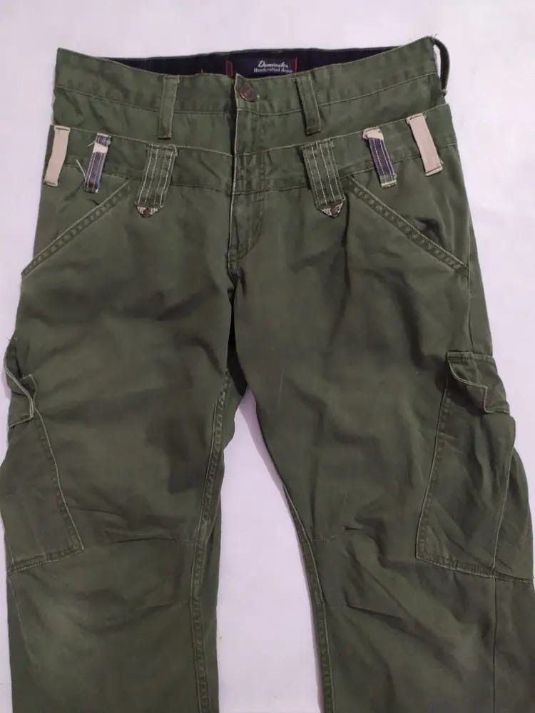 Japanese Brand Dominate Handcrafted Cargo Tactical Pants Double Waist Size US 29 - 6 Thumbnail