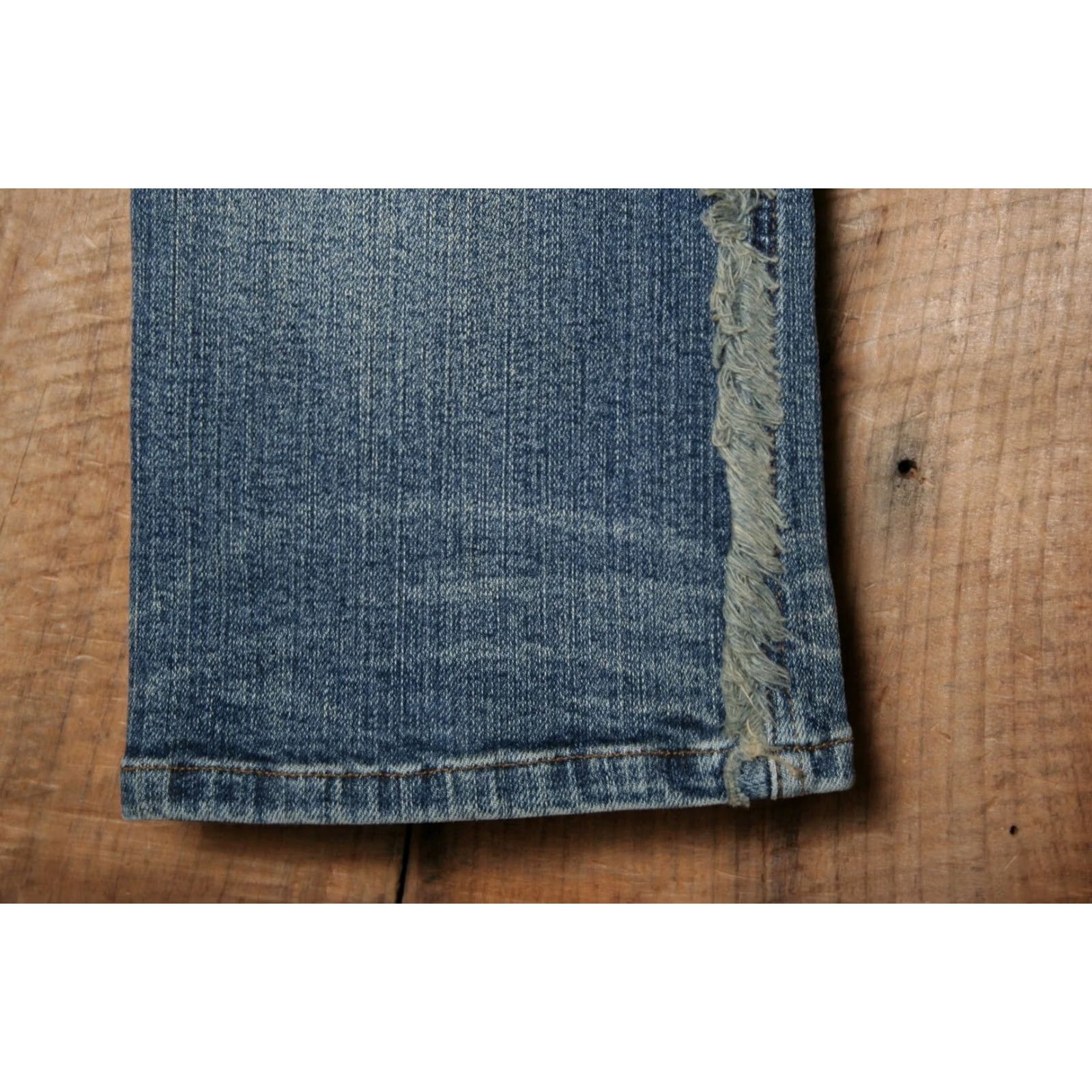 Pepe Jeans VINTAGE Pepe Jeans Jeans Bootcut Women 28 Blue Denim Stretch Frayed Side Seams Corded Rise 8.5-10.5 Inseam 32 Mens Womens Girls Size 28" / US 6 / IT 42 - 5 Thumbnail