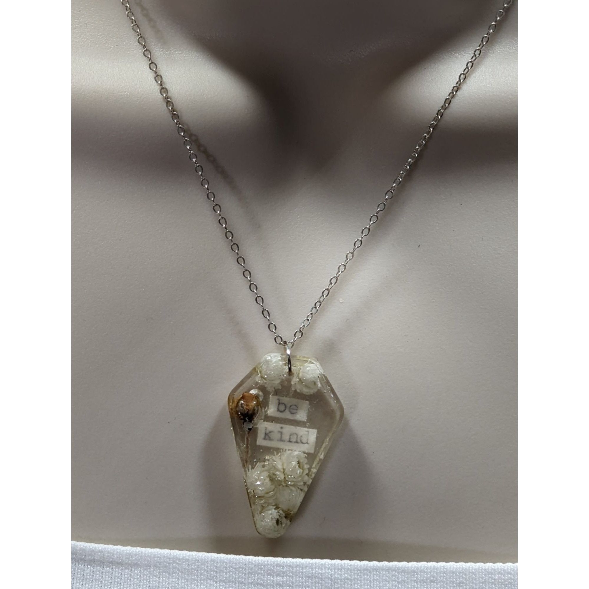 Other Handmade Whimsygoth Floral Coffin Be Kind Pendant Necklace Size ONE SIZE - 6 Thumbnail