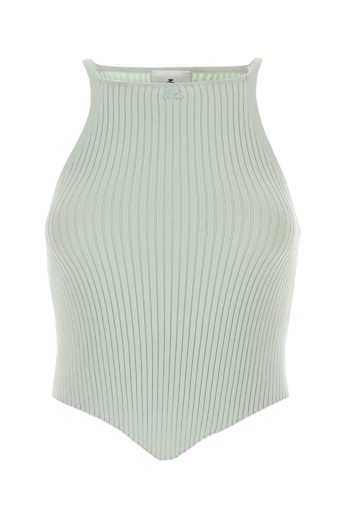 Courreges Mint Green Viscose Blend Tank Top Size M / US 6-8 / IT 42-44 - 1 Thumbnail