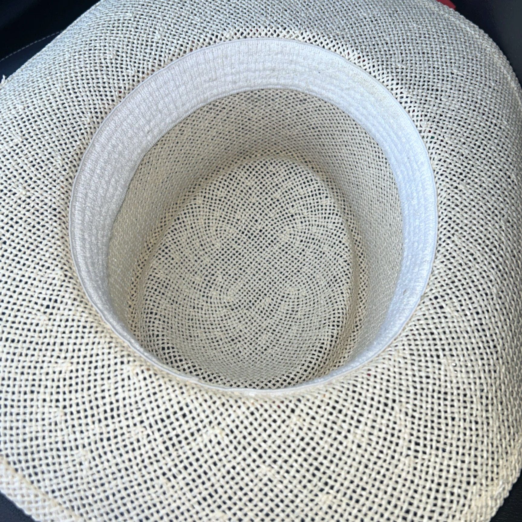 Vintage Cali Frame Woven Panama Hat Men's Made In USA Panama Hat tan USA Women Size ONE SIZE - 5 Thumbnail