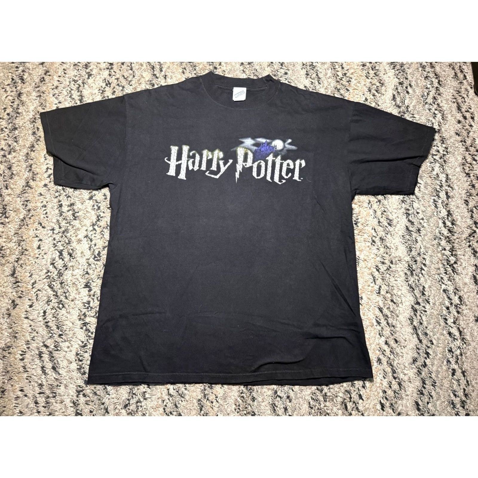 Vintage VINTAGE Warner Bros. Harry Potter T-Shirt Hogwarts Moon Spooky XL Promo Shirt Men Black 2000s Cartoon Graphic Print Short Sleeve Round Neck Cotton Size US XL / EU 56 / 4 - 3 Thumbnail