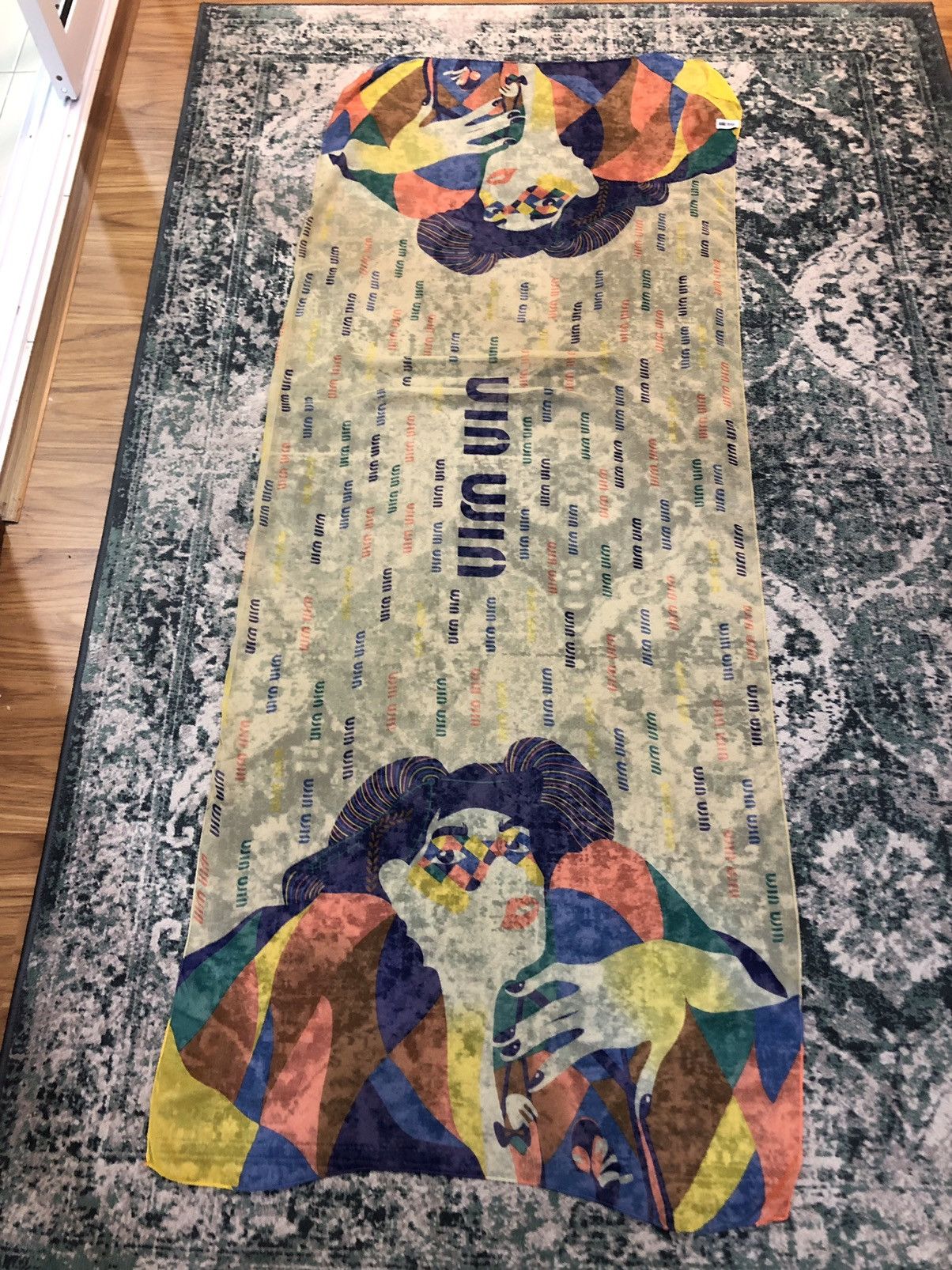 Miu Miu AW99 Miu Miu Harlequin Limited Edition Silk Scarves Shawl Size ONE SIZE - 2 Thumbnail