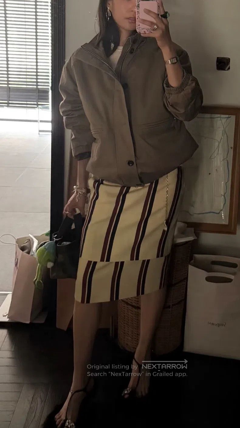 Dries Van Noten Dries Van Noten Yellow Midi Skirt Size 25" / US 0 / IT 36 - 9 Thumbnail