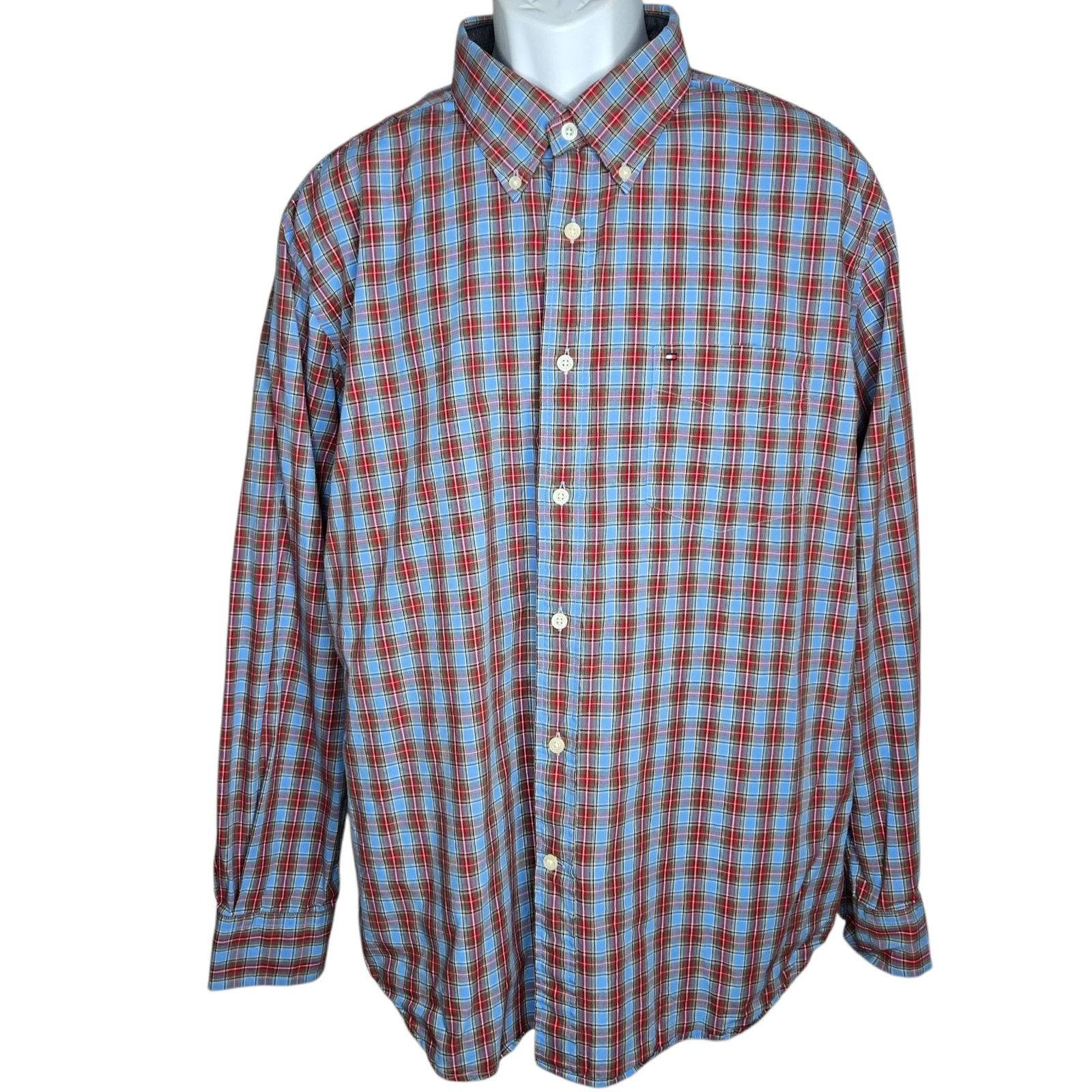 Tommy Hilfiger Tommy Hilfiger Mens Plaid Shirt XL Button Down Classic Size US XL / EU 56 / 4 - 1 Thumbnail