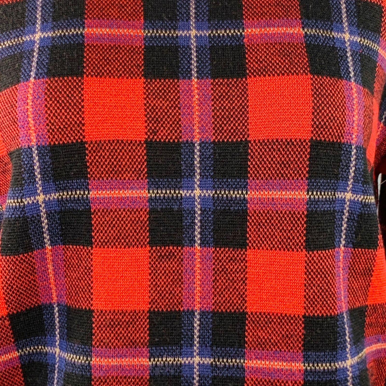 Equipment EQUIPMENT Red Black Blue Wool Blend Plaid Crew Neck Pullover Size S / US 4 / IT 40 - 2 Thumbnail