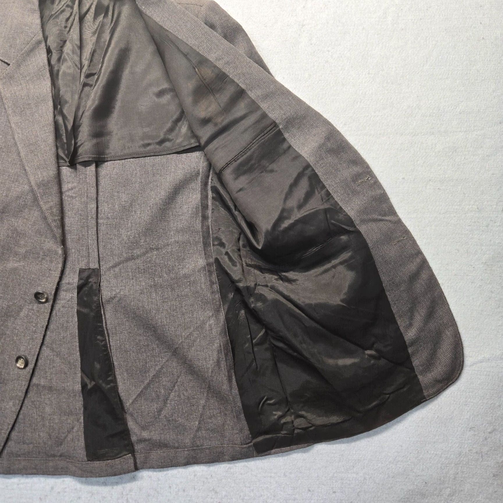 Vintage VINTAGE Unbranded Brown Men's Blazer Jacket Coat 38 Regular Fit Formal Party Wedding Fall Spring Summer Winter Size 38R - 2 Thumbnail