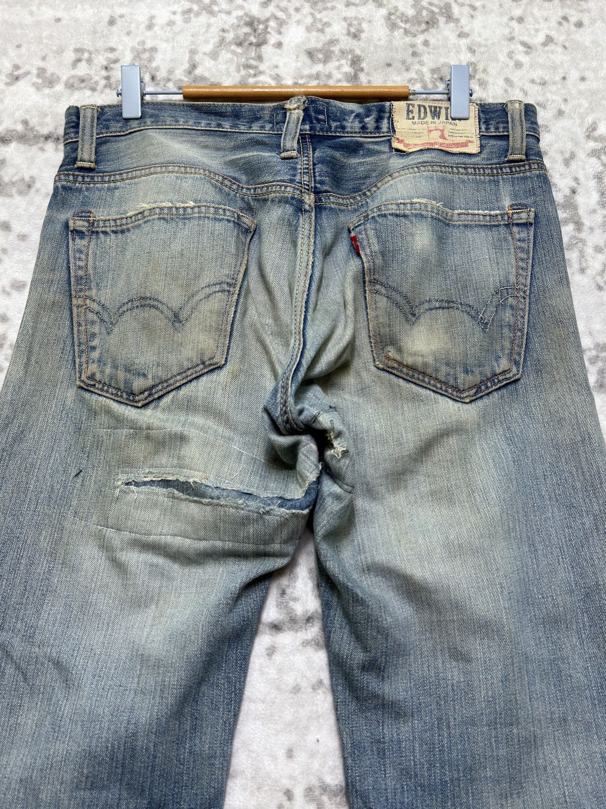 Edwin Vintage Edwin Distressed Mud Wash Denim Jeans Size US 33 - 11 Thumbnail