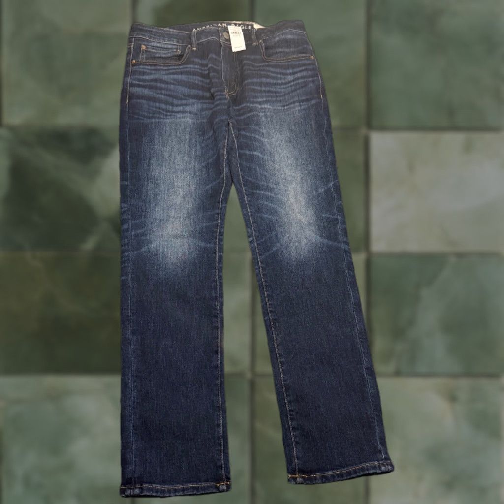 Vintage American Eagle Jeans Mens 34x31.5 Airflex Plus Slim Stretch Denim NWT Size US 34 / EU 50 - 1 Thumbnail