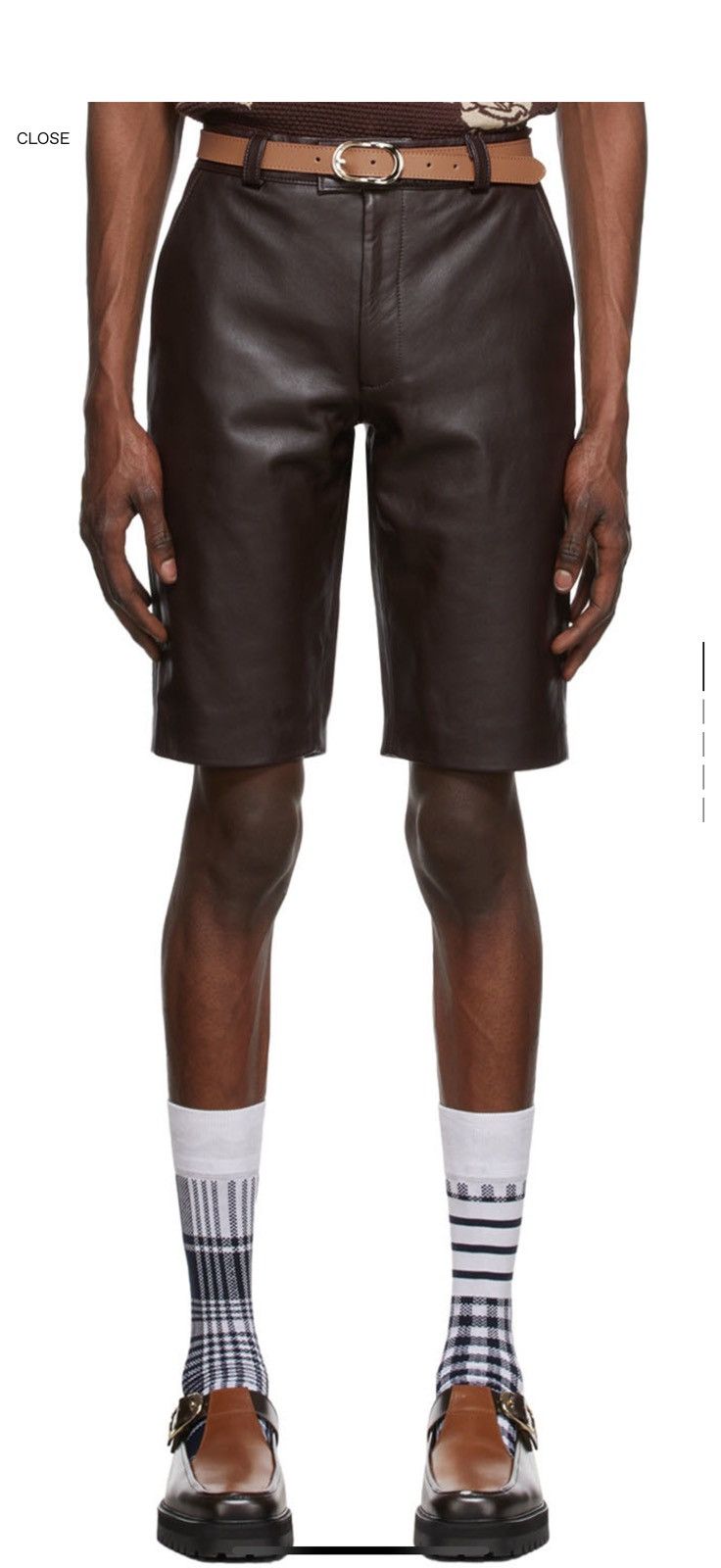 Ernest W. Baker Ernest W. Baker Brown Leather Shorts Size US 30 / EU 46 - 1 Thumbnail