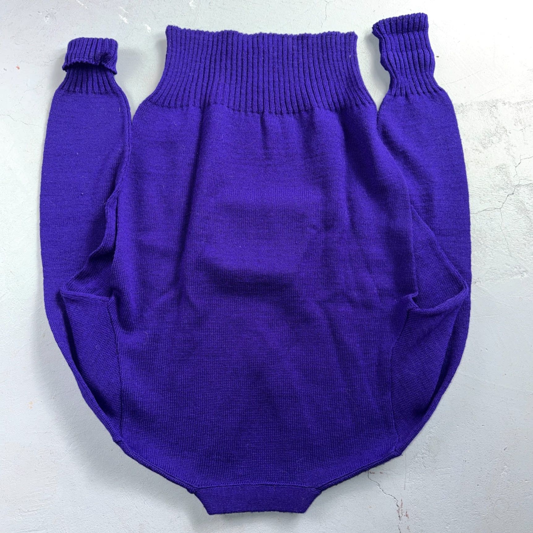 Vintage VINTAGE Sportcraft Knitting Cardigan Purple Wool College School Varsity Pullover Sweater Mens M Long Sleeve Size US M / EU 48-50 / 2 - 7 Thumbnail