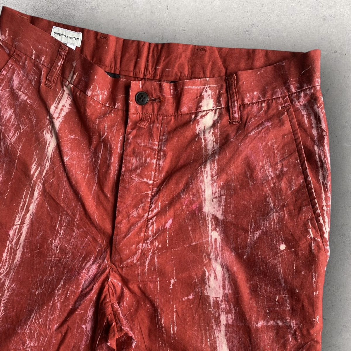 Dries Van Noten Dries Van Noten Red Degraded Pants Size US 30 / EU 46 - 4 Thumbnail