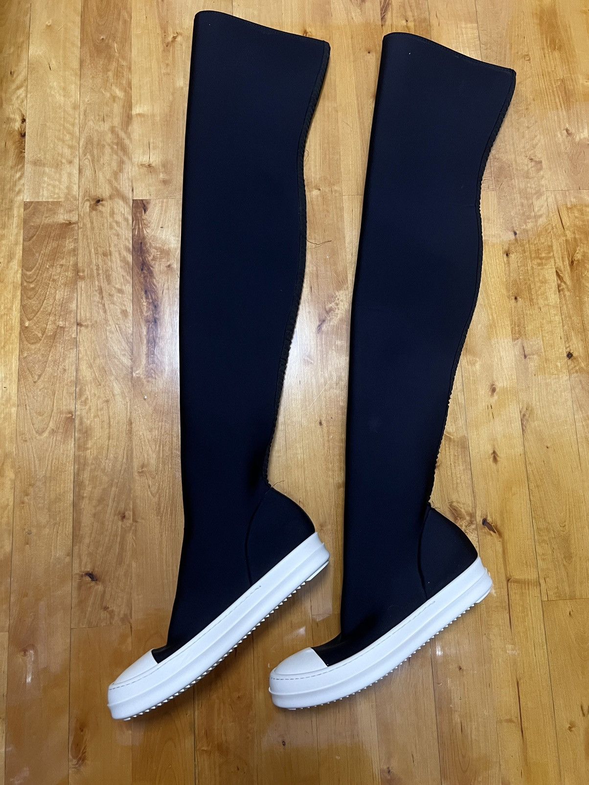 Rick Owens Drkshdw Rick owens drkshdw thigh high stocking ramones sz 37.5 Size US 7.5 / IT 37.5 - 3 Thumbnail