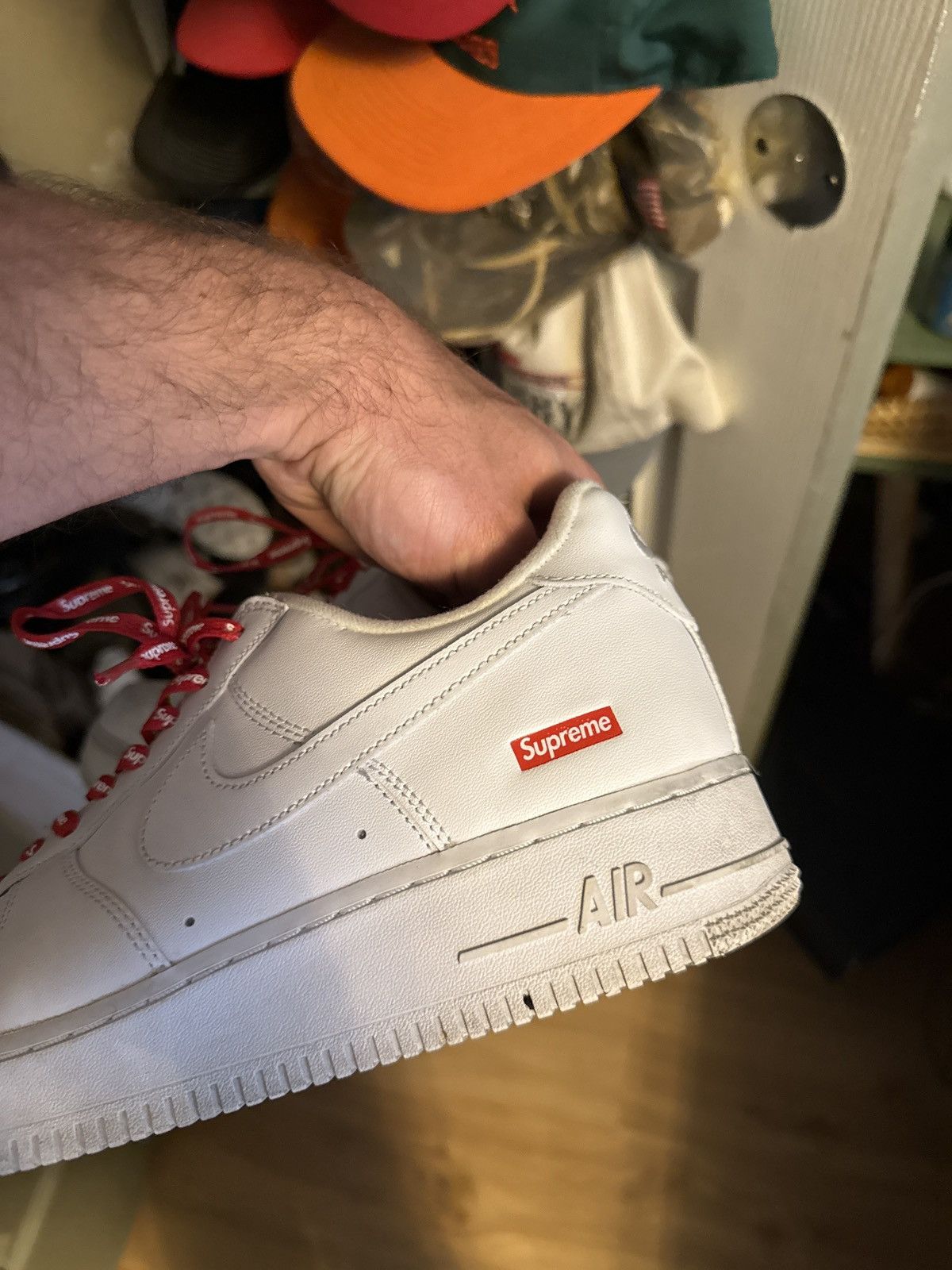 Nike × Supreme Supreme x Nike white Air Force 1 Size US 10.5 / EU 43-44 - 9 Thumbnail