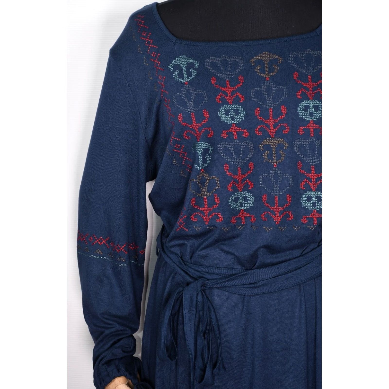 Vintage Gudrun Sjoden Tunic Women's L Shirt Casual Blues blue 95%VISCOSE 5%LYCRA Size L / US 10 / IT 46 - 3 Thumbnail
