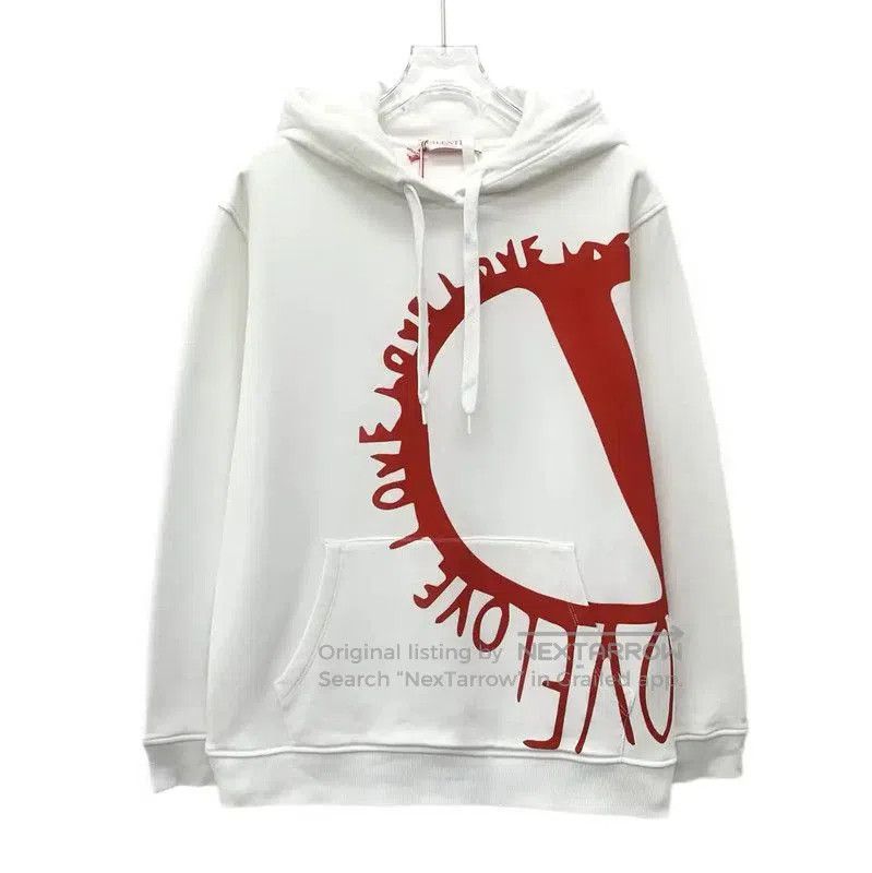 Valentino White Cotton Women's Hoodie .