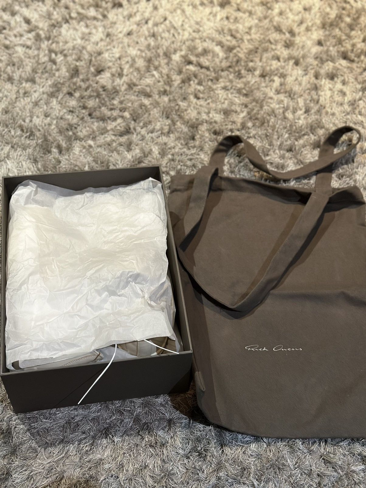Rick Owens Rick owens leather ramones low top white milk sneakers Size US 9.5 / EU 42-43 - 4 Thumbnail