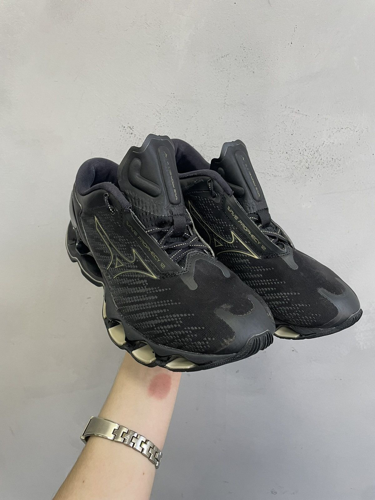 Mizuno Wave Prophecy Black Leather Shoes Streetwear Style