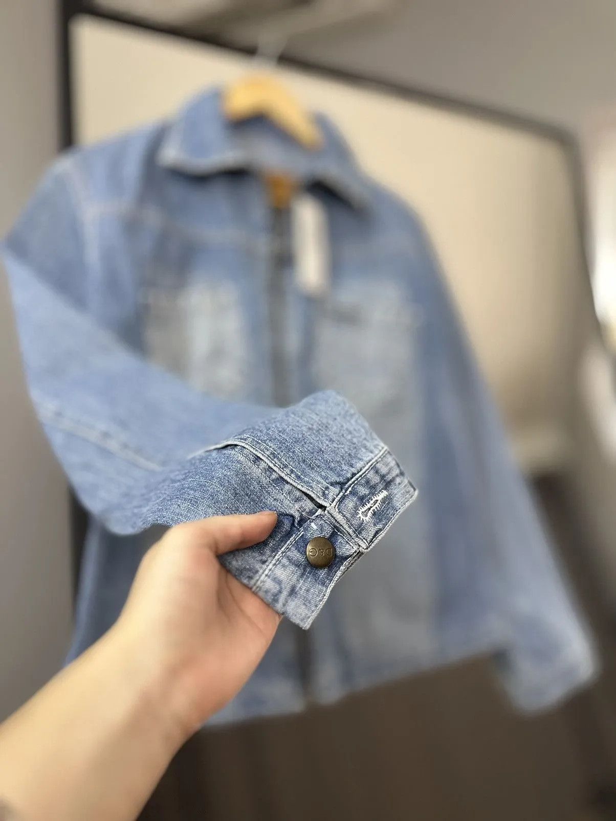 Vintage Vintage Dolce Gabbana Denim Jacket Leather Diesel style Punk Size US S / EU 44-46 / 1 - 12 Thumbnail