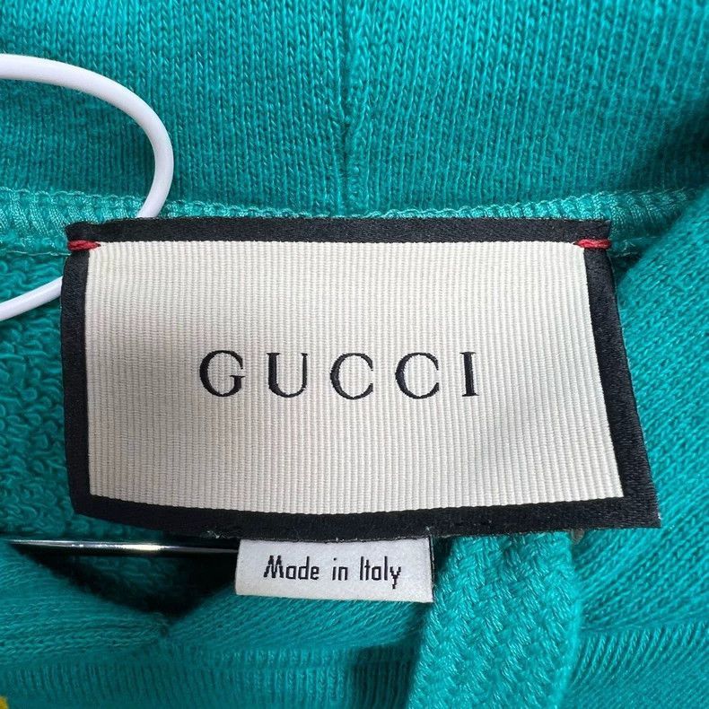 Gucci Gucci Sequin Planet Print Logo Lake Green Hoodie-2508 Size US S / EU 44-46 / 1 - 3 Thumbnail