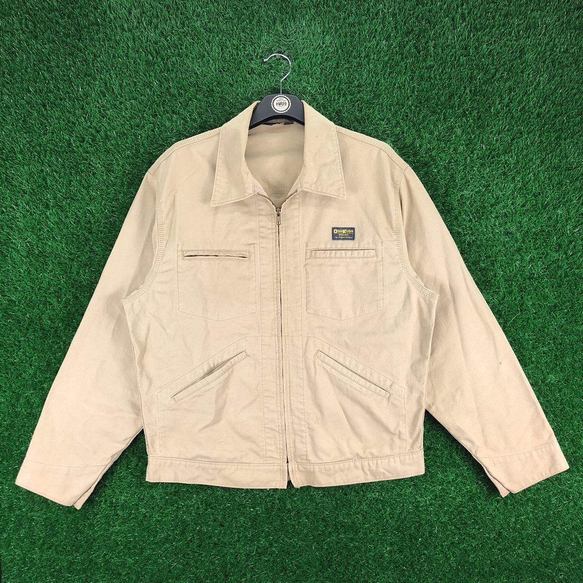 image of 90's Detroit Zipper Jacket By Oshkosh in All Nude, Men's (Size Large)