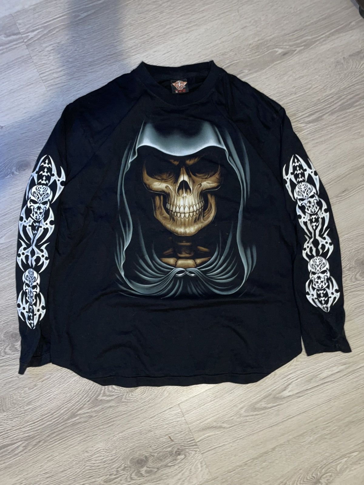 Affliction × Vintage Spiral trible long sleeve sk8 y2k 2000s skate rap sematary Size US XL / EU 56 / 4 - 1 Thumbnail