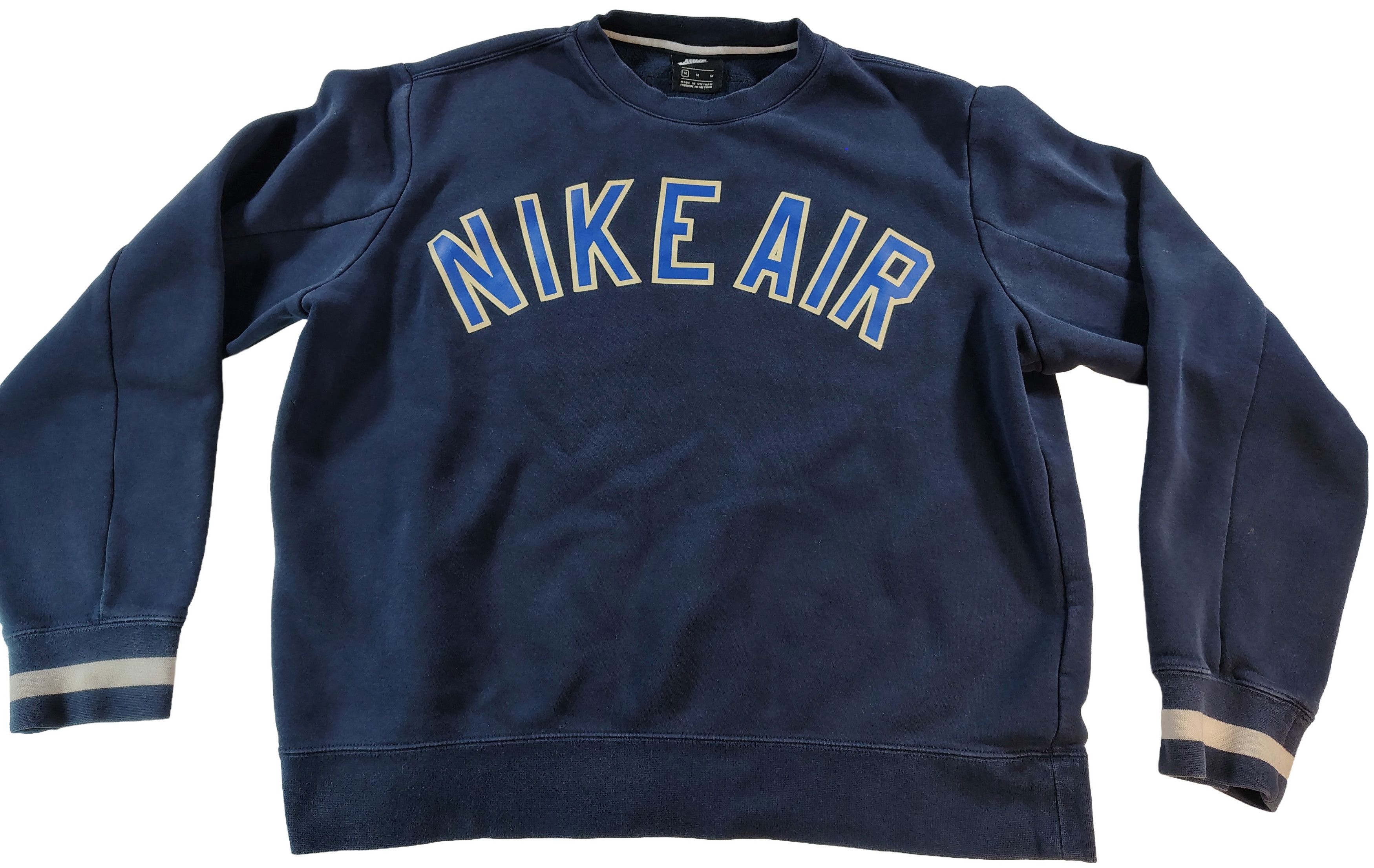 Nike Men's Navy Blue Heavy Cotton Nike Air Graphic Logo Sweater Size US M / EU 48-50 / 2 - 1 Thumbnail
