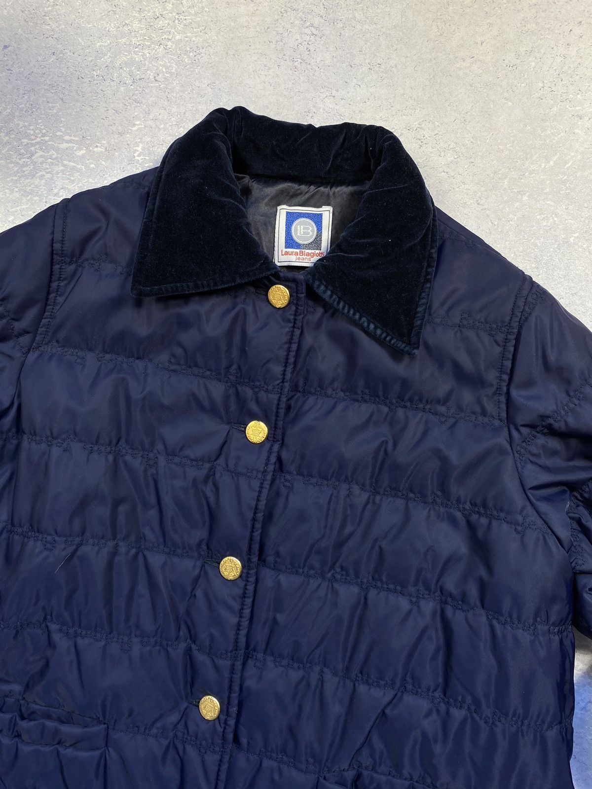 Laura Biagiotti Laura Biagiotti Jeans Women’s Monogram Blue Jacket Size 42 Size M / US 6-8 / IT 42-44 - 3 Thumbnail
