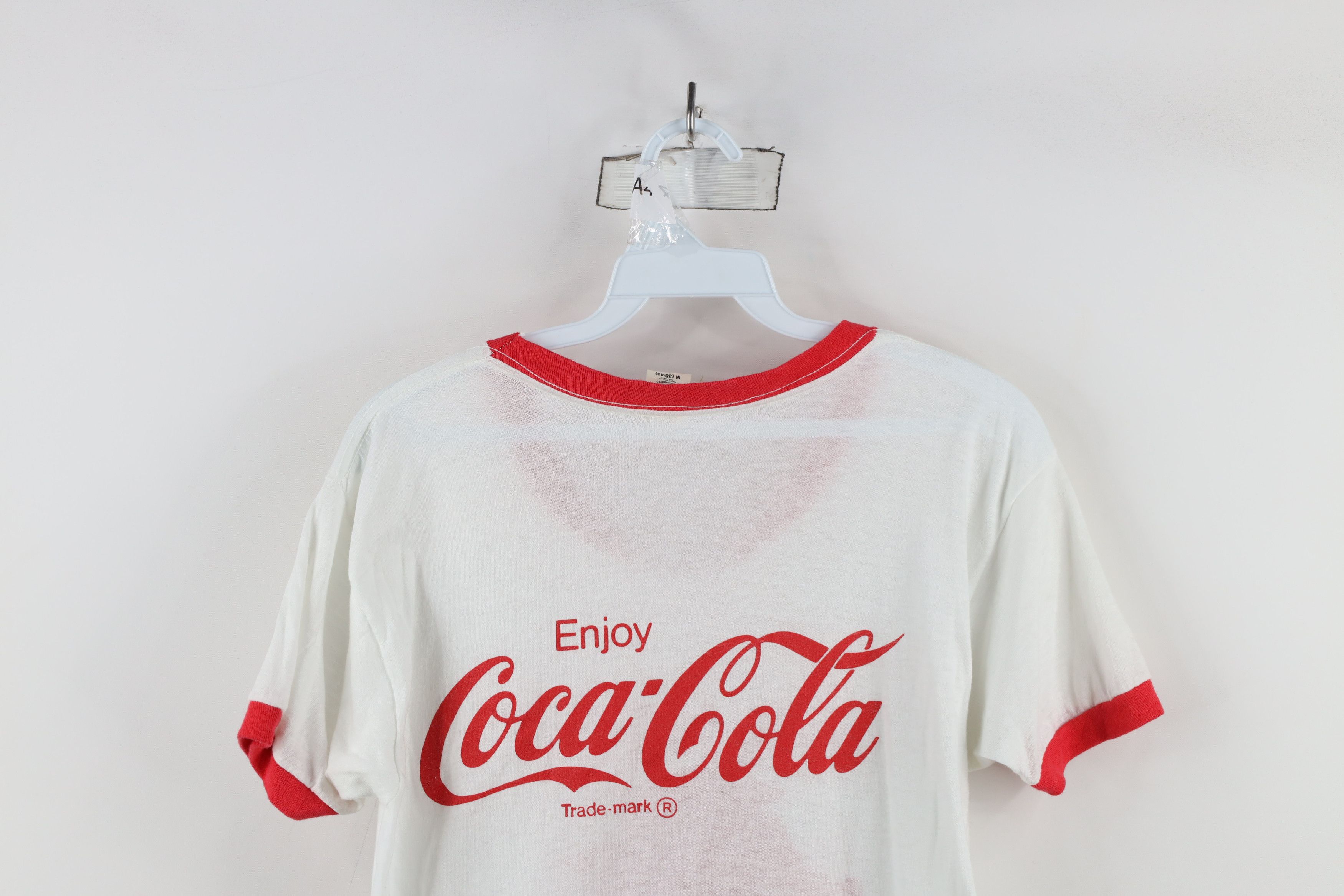 Vintage Vintage 80s Hazelwood Run Walk Coca Cola Ringer T-Shirt US Size M / US 6-8 / IT 42-44 - 13 Thumbnail