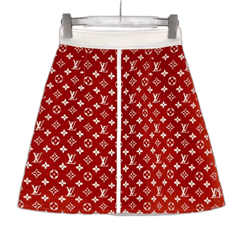 Louis Vuitton Louis Vuitton Red Logo A-Line Skirt Size US 36 / EU 52 - 1 Thumbnail