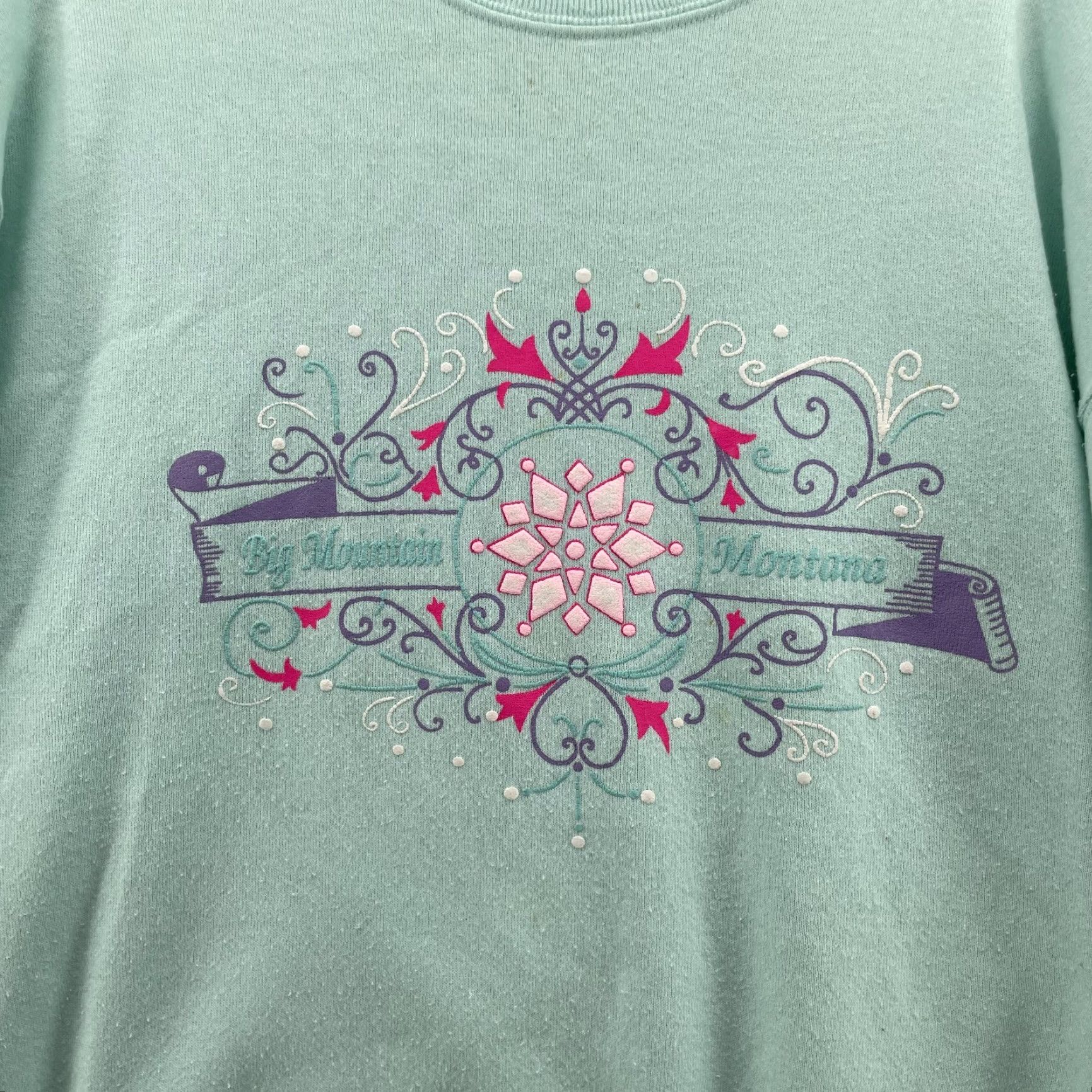 Jerzees VINTAGE Jerzees Sweatshirt Large Mint USA Made Cottage Core Montana Y2k Fairy Shirt Mens Size US L / EU 52-54 / 3 - 2 Thumbnail