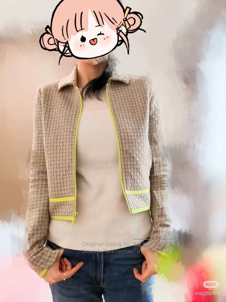 Hermes Hermes Early Spring Khaki and Fluorescent Yellow Trim H Le Size XS / US 0-2 / IT 36-38 - 4 Thumbnail