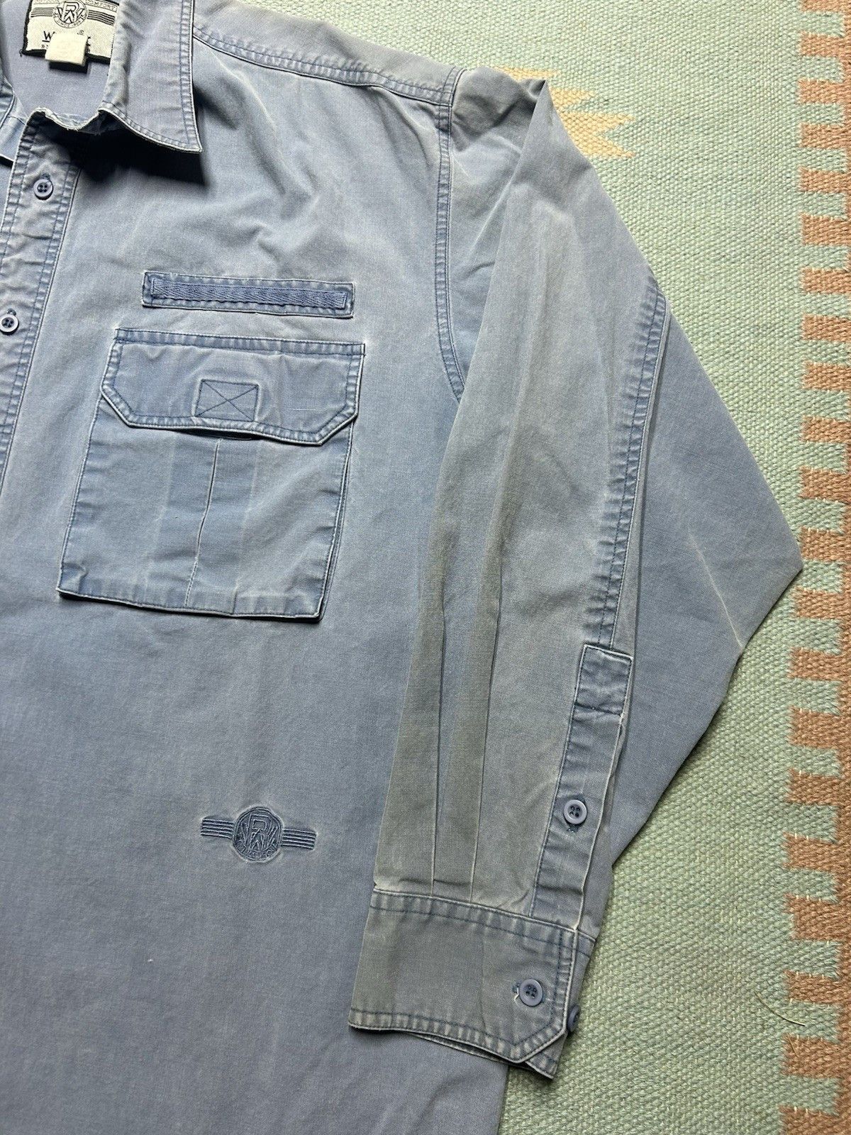 Vintage Wrangler button shirt safari outdoor hiking fishin cotton XL Size US XL / EU 56 / 4 - 2 Thumbnail