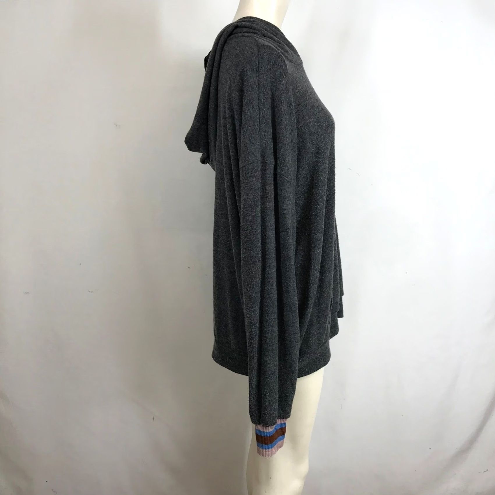 Vintage Project Social T Hoodie Charcoal Grey Cozy Relaxed Fit XL Women Size XL / US 12-14 / IT 48-50 - 4 Thumbnail