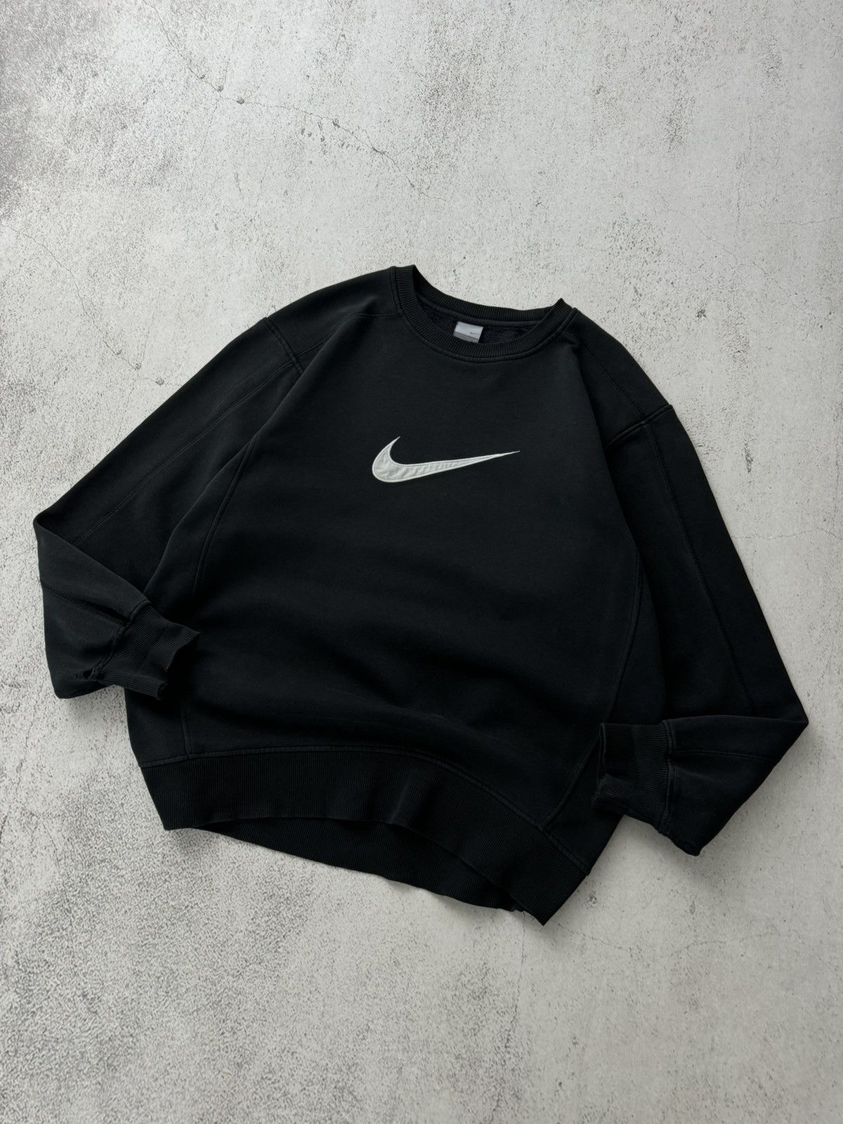 Nike × Vintage Nike Big Swoosh Faded Sweatshirt Size US XL / EU 56 / 4 - 2 Thumbnail