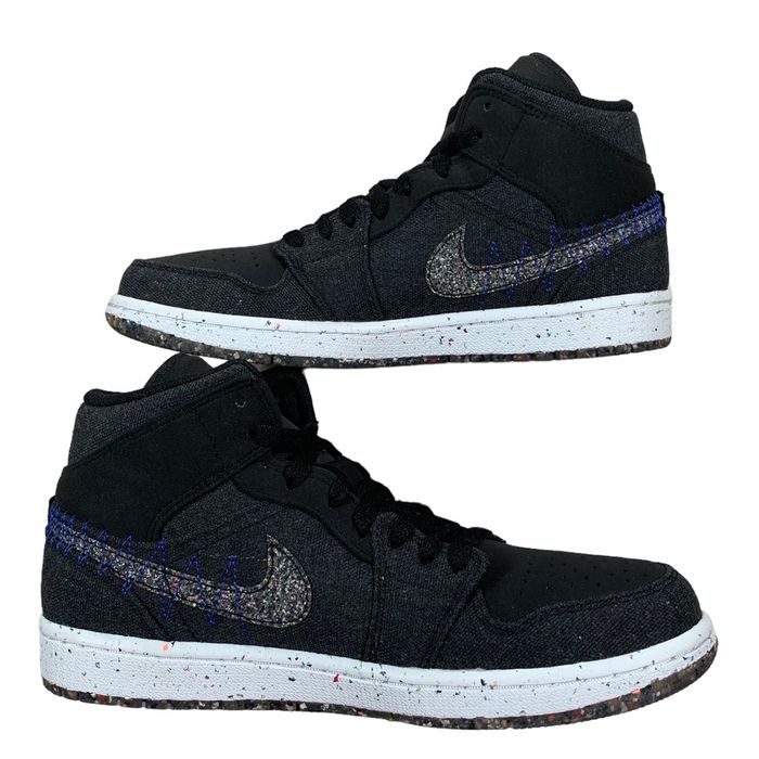 Jordan Brand Air Jordan 1 Mid Crater Black Racer Blue 2021 Sneakers ...