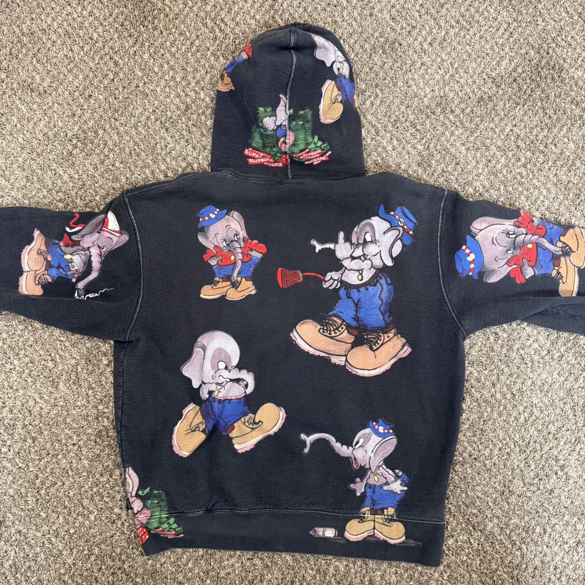 Supreme Supreme Elephant Hooded Sweatshirt Black FW22 Size US XL / EU 56 / 4 - 2 Thumbnail